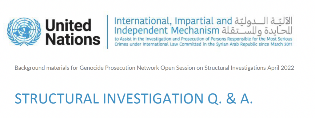 IIIM Q and A on Structural Investigations